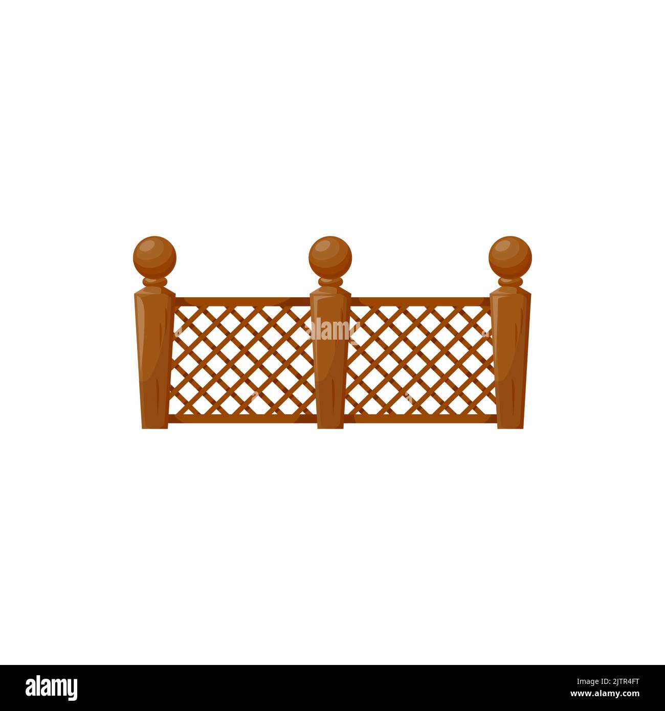 Outdoor barrier of pickets, hardwood garden slats isolated wooden fence