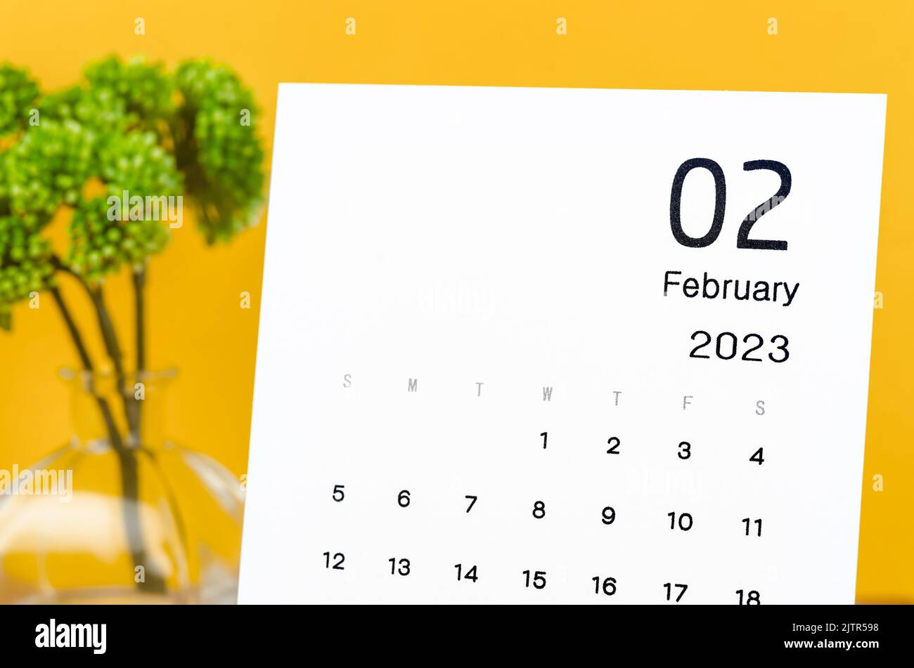 February 2023 Monthly desk calendar for 2023 year Stock Photo - Alamy