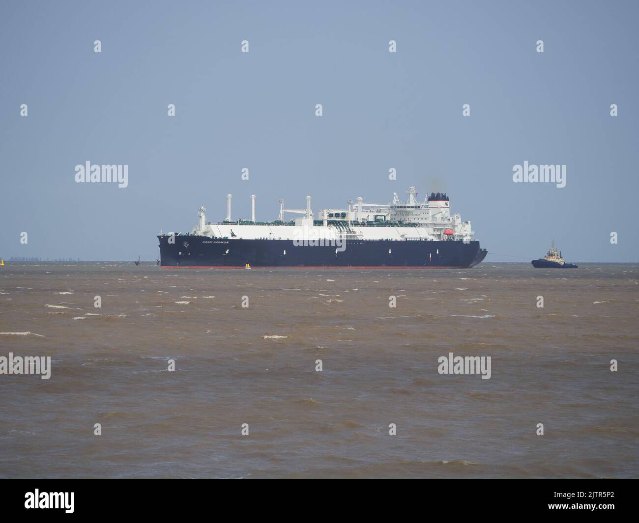 Sheerness, Kent, UK. 1st Sep, 2022. Gas ship Energy Endeavour arriving from the US seen passing Sheerness just moments before berthing at National Grid's Grain LNG facility to deliver gas to the UK. PIC: passing shipwreck SS Richard Montgomery. Credit: James Bell/Alamy Live News Stock Photo