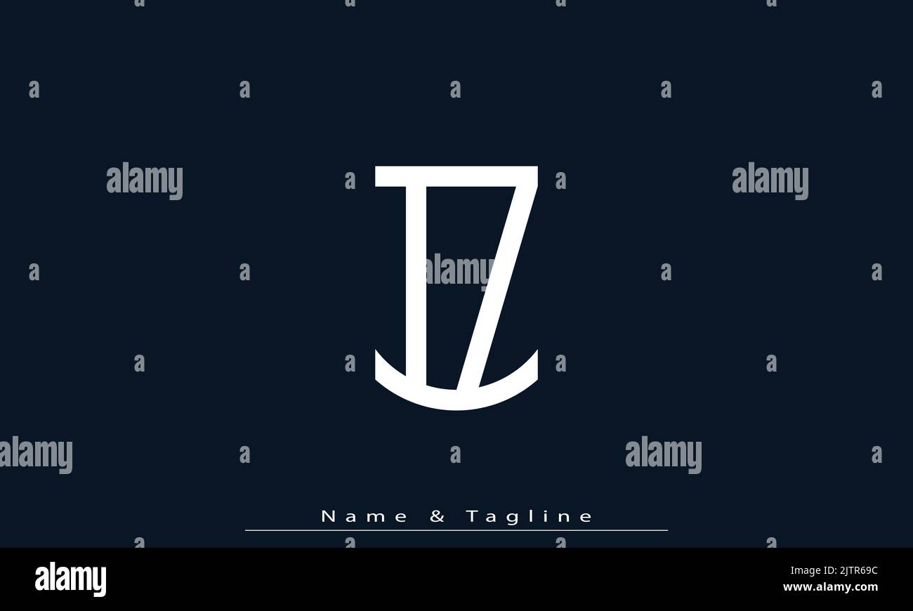 Alphabet letters Initials Monogram logo IZ , ZI Stock Vector