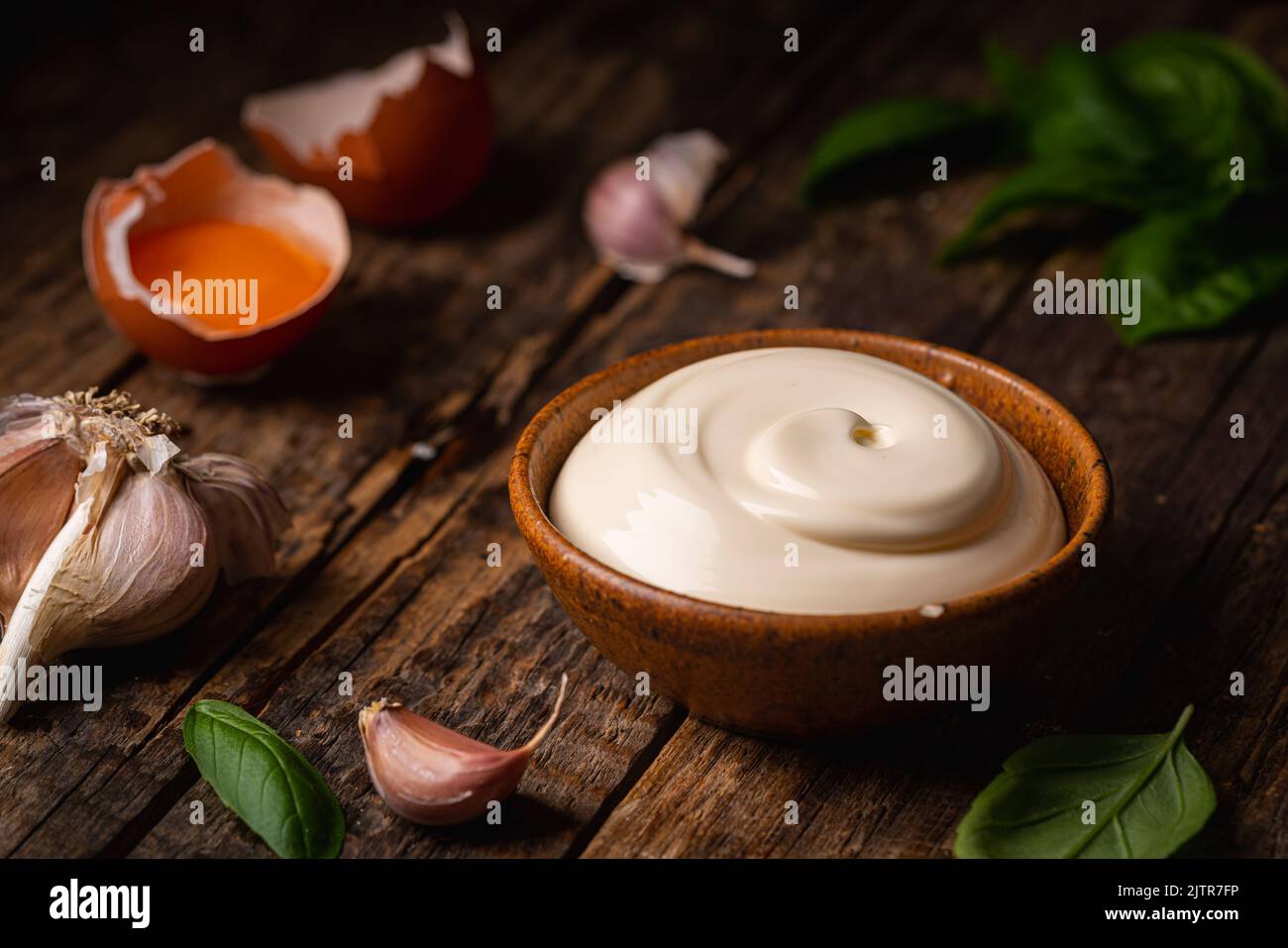 Homemade mayonnaise sauce Stock Photo Alamy