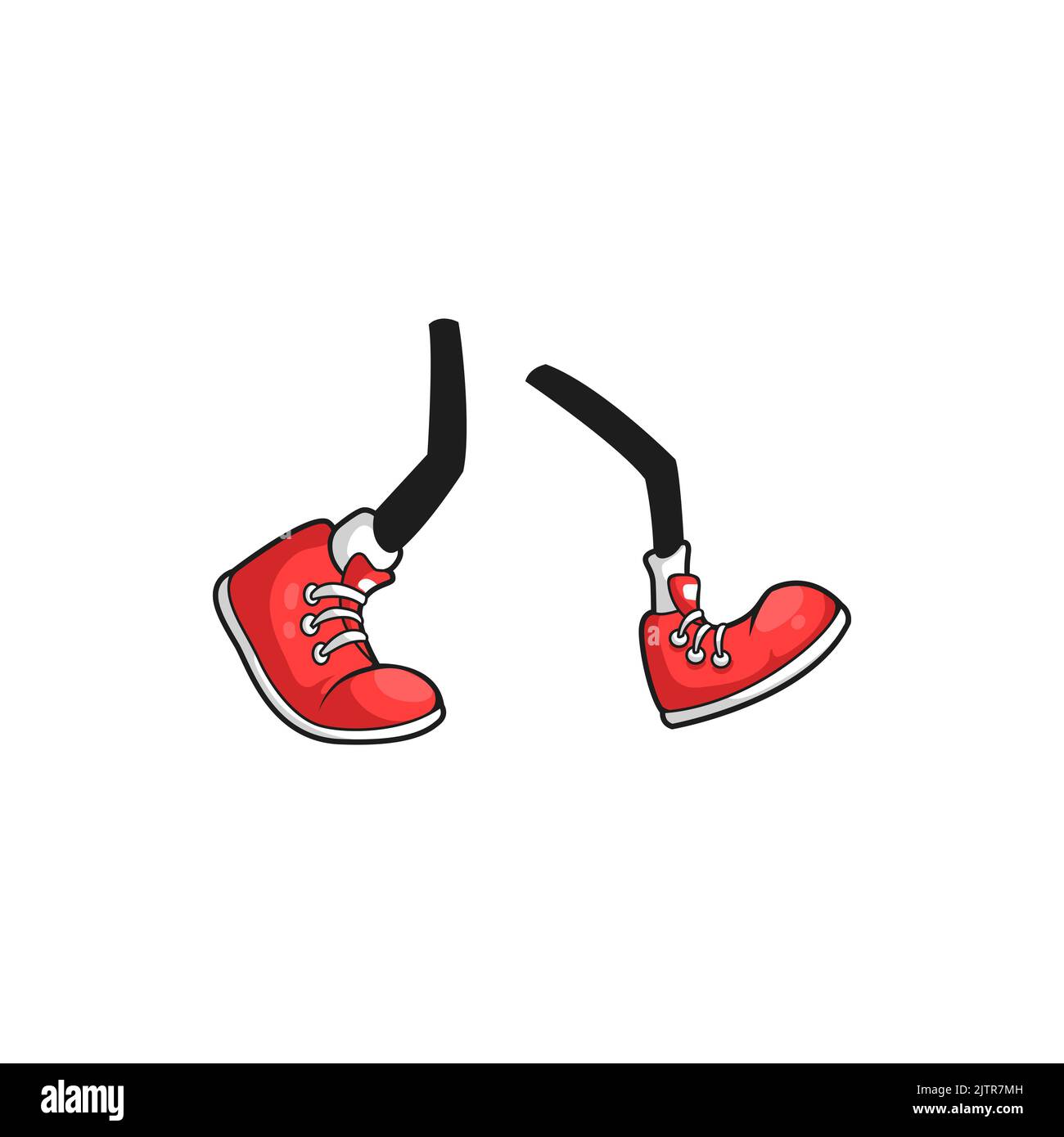 Red sneaker icon cartoon hi-res stock photography and images - Alamy