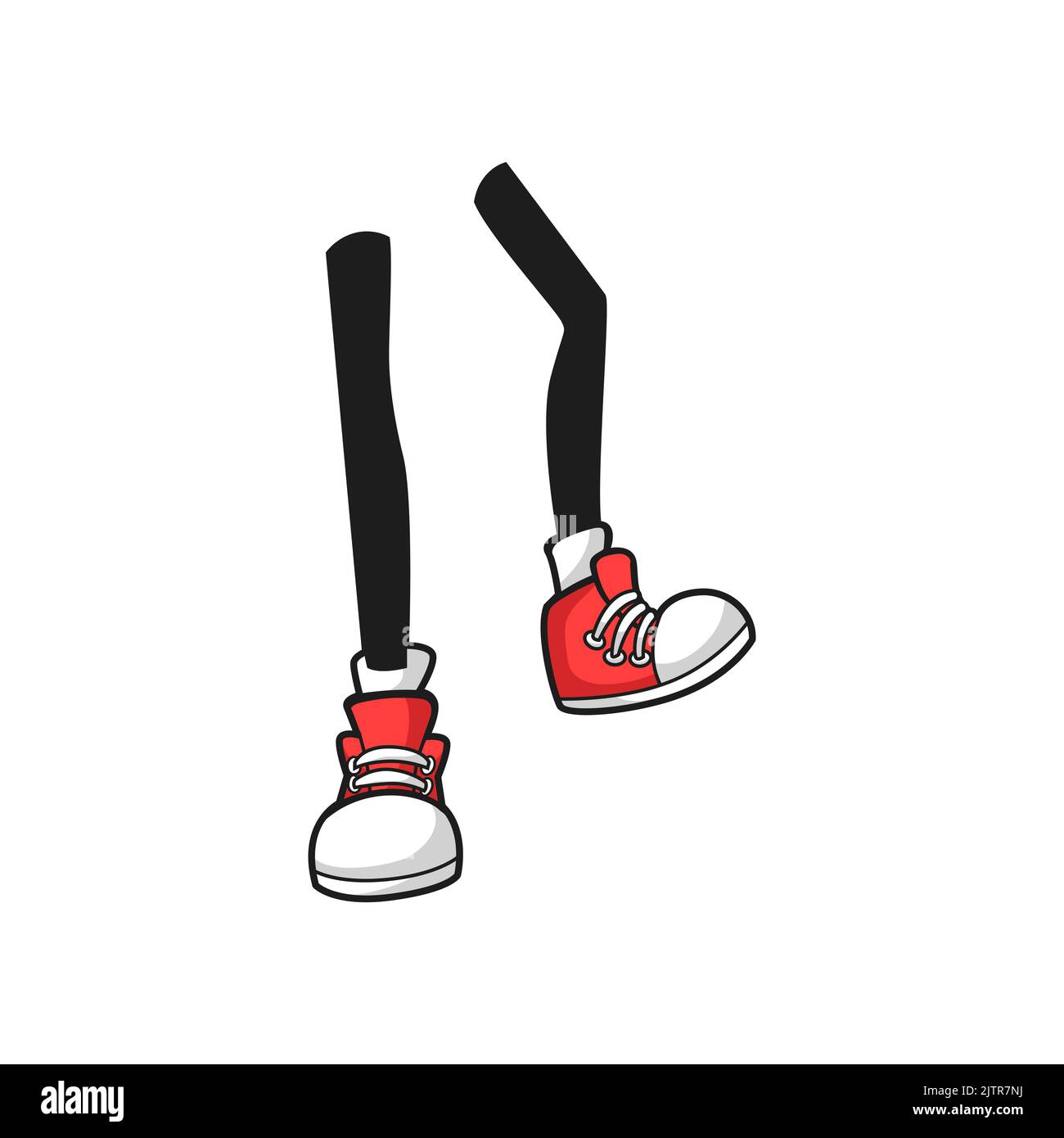 Old running shoes legs Stock Vector Images Alamy