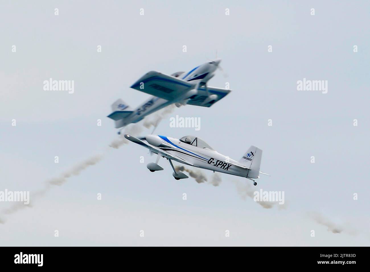 Bournemouth, Dorset, UK.  1st September 2022.  The Firebirds performing a display during the first day of the Bournemouth Air Festival at Bournemouth in Dorset.  Picture Credit: Graham Hunt/Alamy Live News Stock Photo