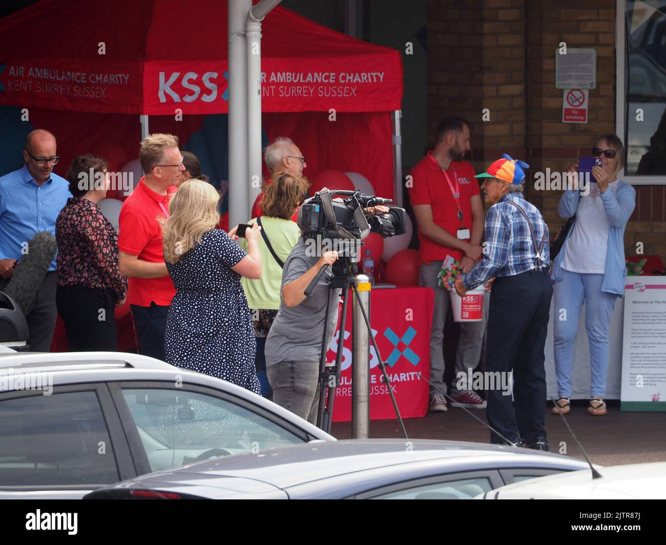 Sheerness, Kent, UK. 1st Sep, 2022. Tim Bell, 77 of Minster on Sea