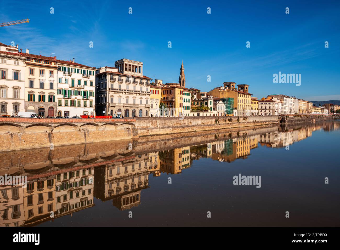 Pisa, Italy on the Arno River in the afternoon. Stock Photo