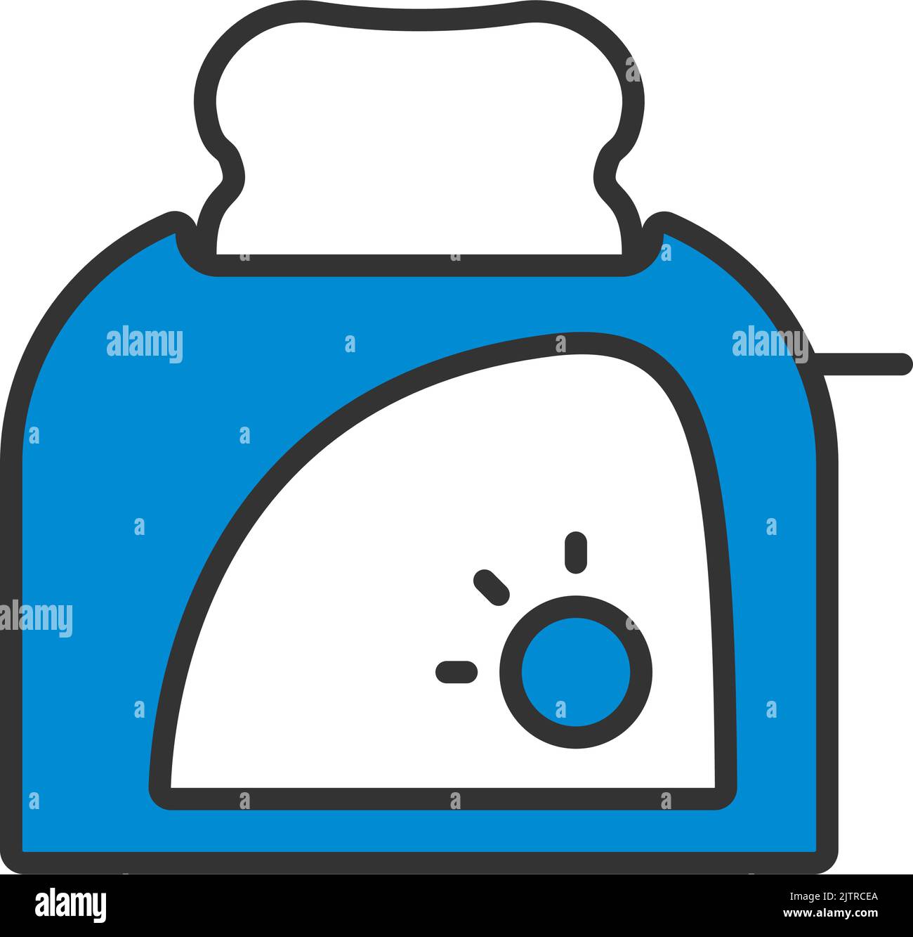 Kitchen Toaster Icon. Editable Bold Outline With Color Fill Design ...