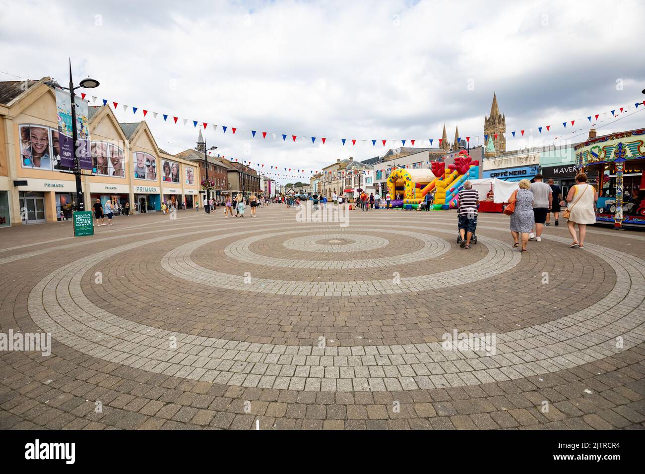 Truro, UK,1st September 2022,The shops were busy in Truro as parents