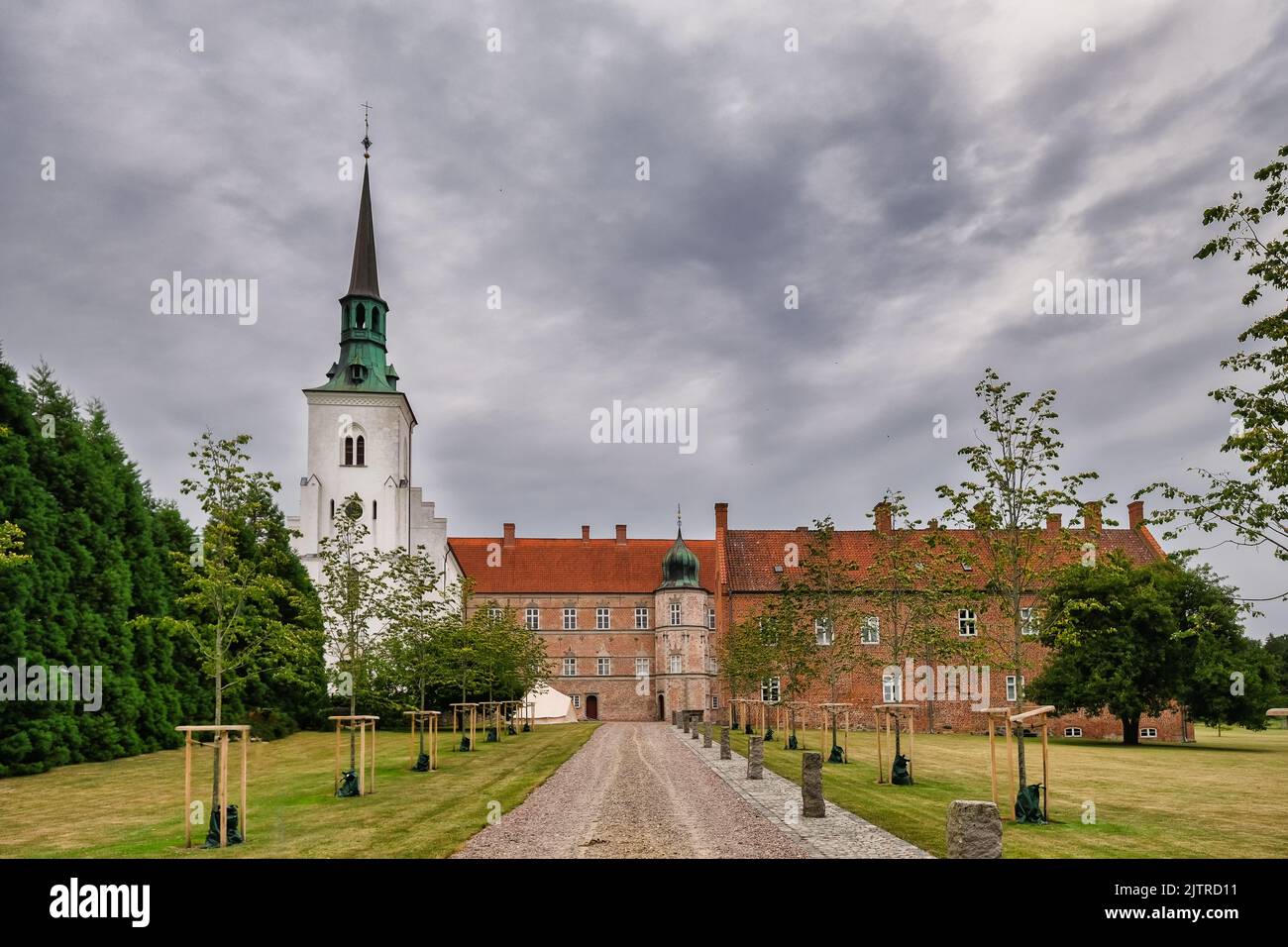Brahetrolleborg Castle in Korinth on Funen, Denmark Stock Photo