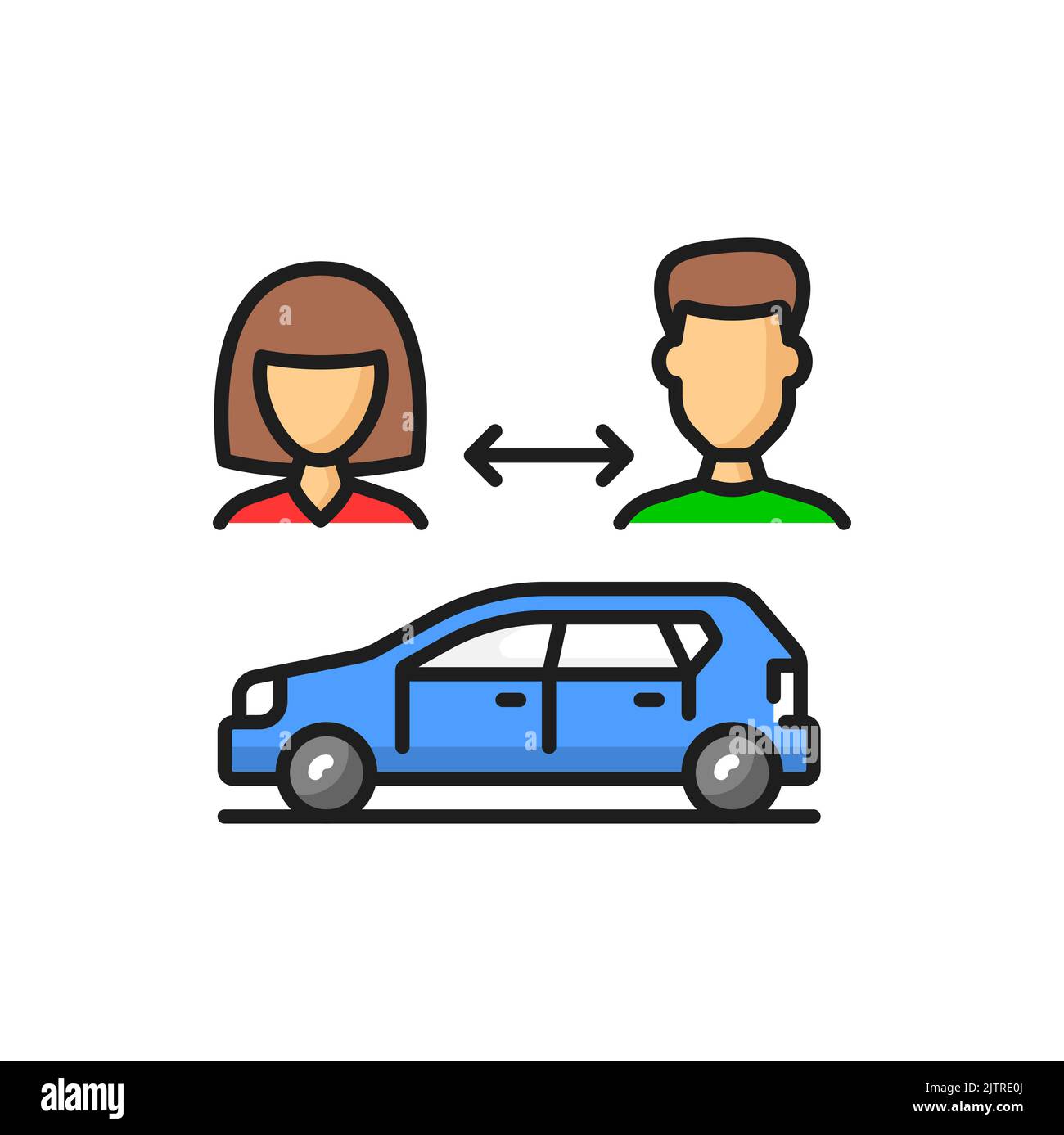 Woman on the commute Stock Vector Images - Alamy