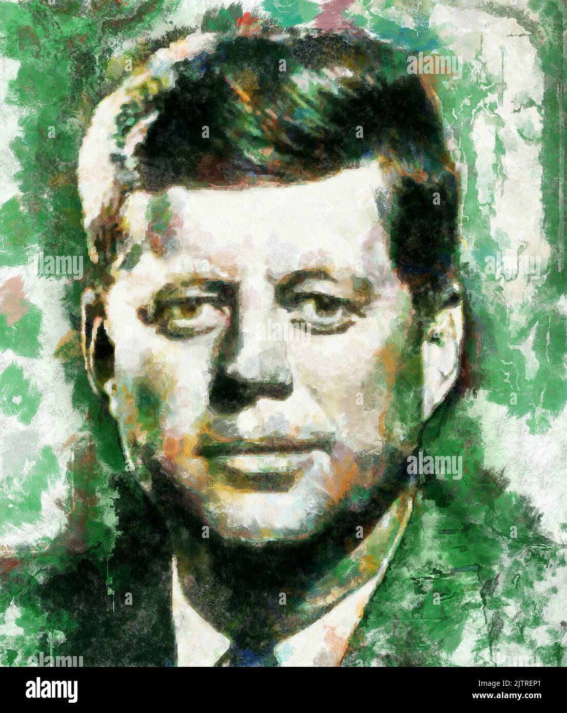 Painting portret John Fitzgerald Kennedy, JFK, 1917 -1963, USA 