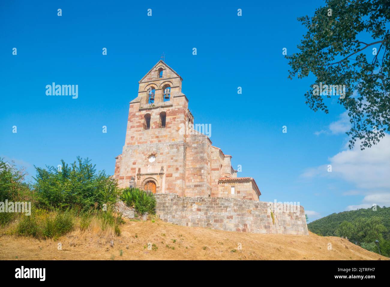 Romanesque church. Villanueva de la Nia, Cantabria, Spain. Stock Photo