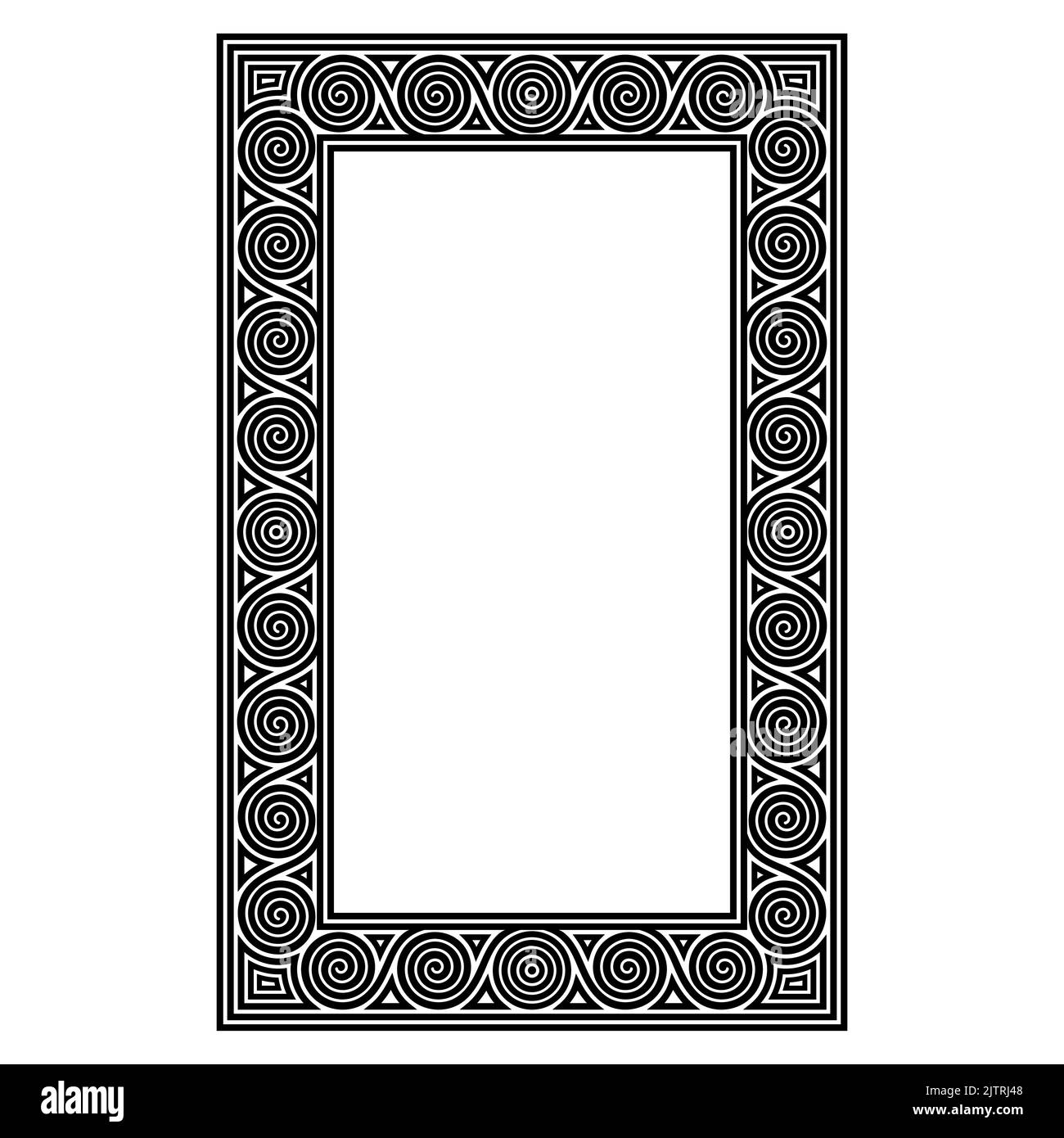Irish design in vintage, retro style. Frame in the Old Norse Celtic style Stock Vector