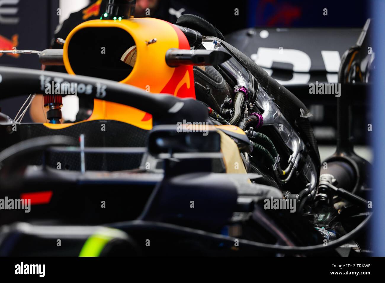 Red Bull Racing Honda RB18, mechanical detail engine, moteur, during ...