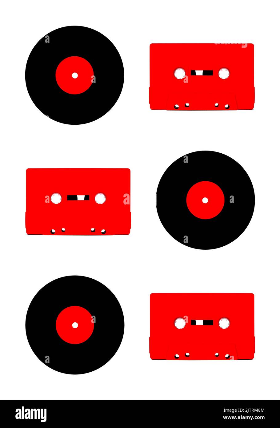 Vintage vinyl record and cassette tape Stock Photo Alamy