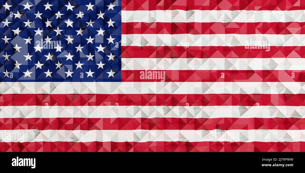 Triangulated USA national flag. Illustration of American spirit and ...