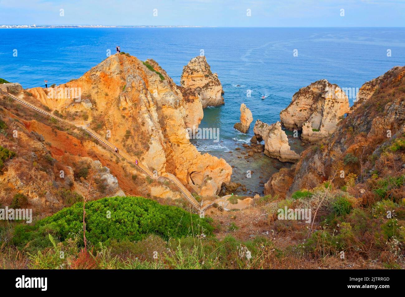 Panorama of Sea Cliffs in Algarve, Portugal Stock Photo - Alamy