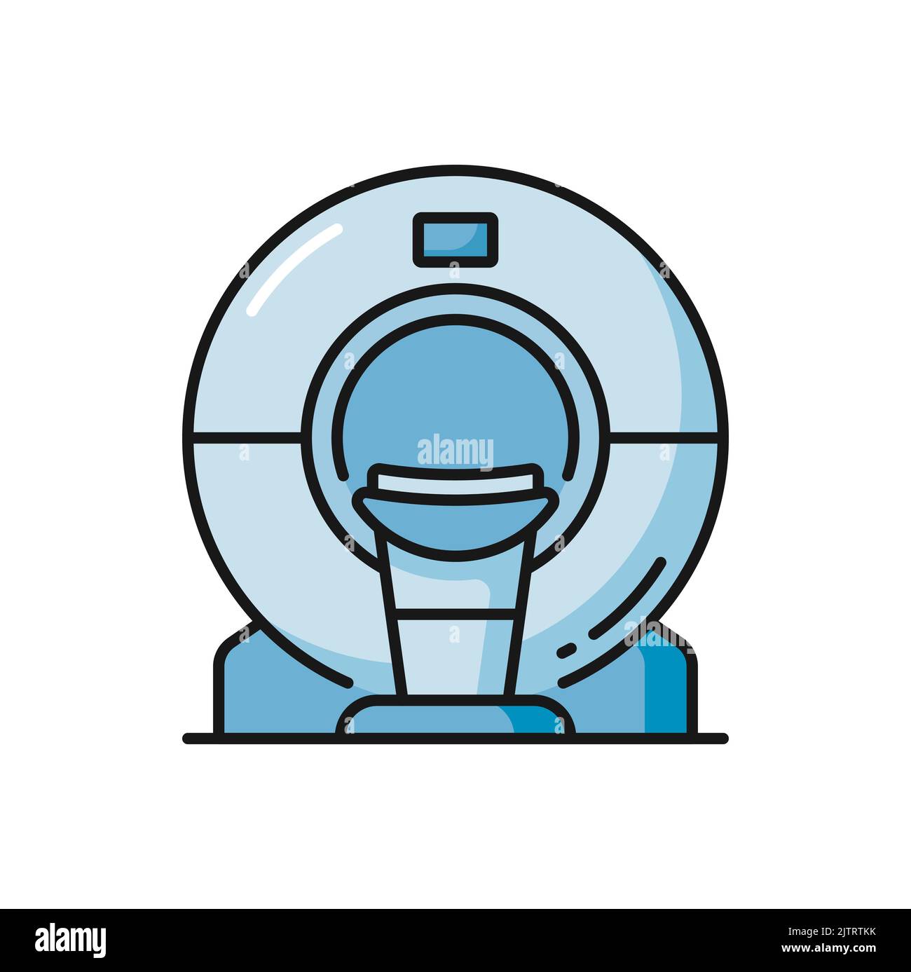 MRI icon, ultrasound scan or CT radiology diagnostics, vector medical