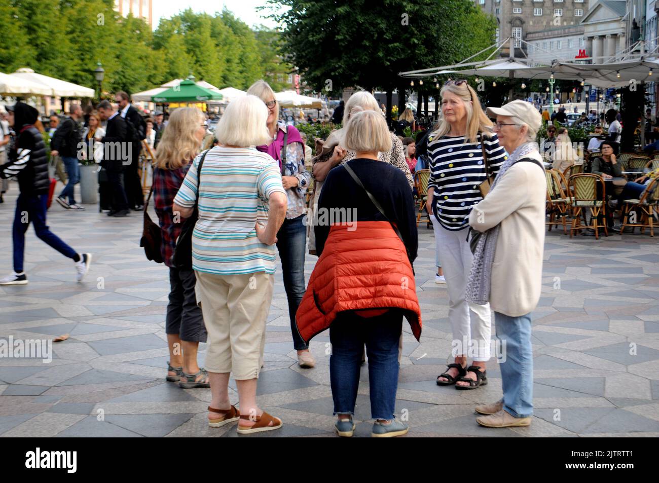 Copenhagen /Denmark/01.September 2022/ Senior female citizen on city