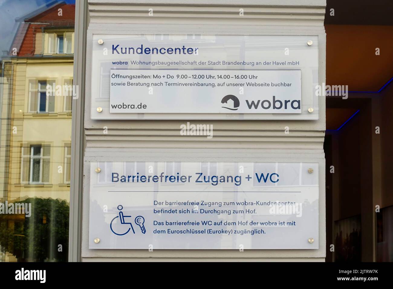 Wobra, customer service, Brandenburg an der Havel, Germany Stock Photo