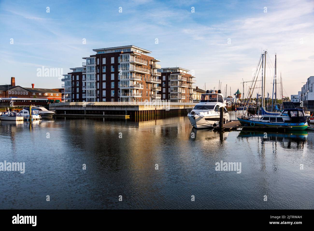 City Marina in Cuxhaven am Landwehrkanal Stock Photo Alamy