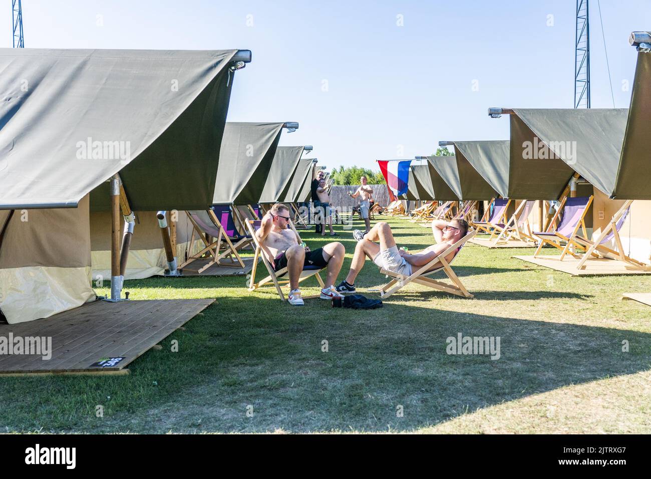 ZANDVOORT Visitors at the campsite at the 538 Dutch Grand Prix