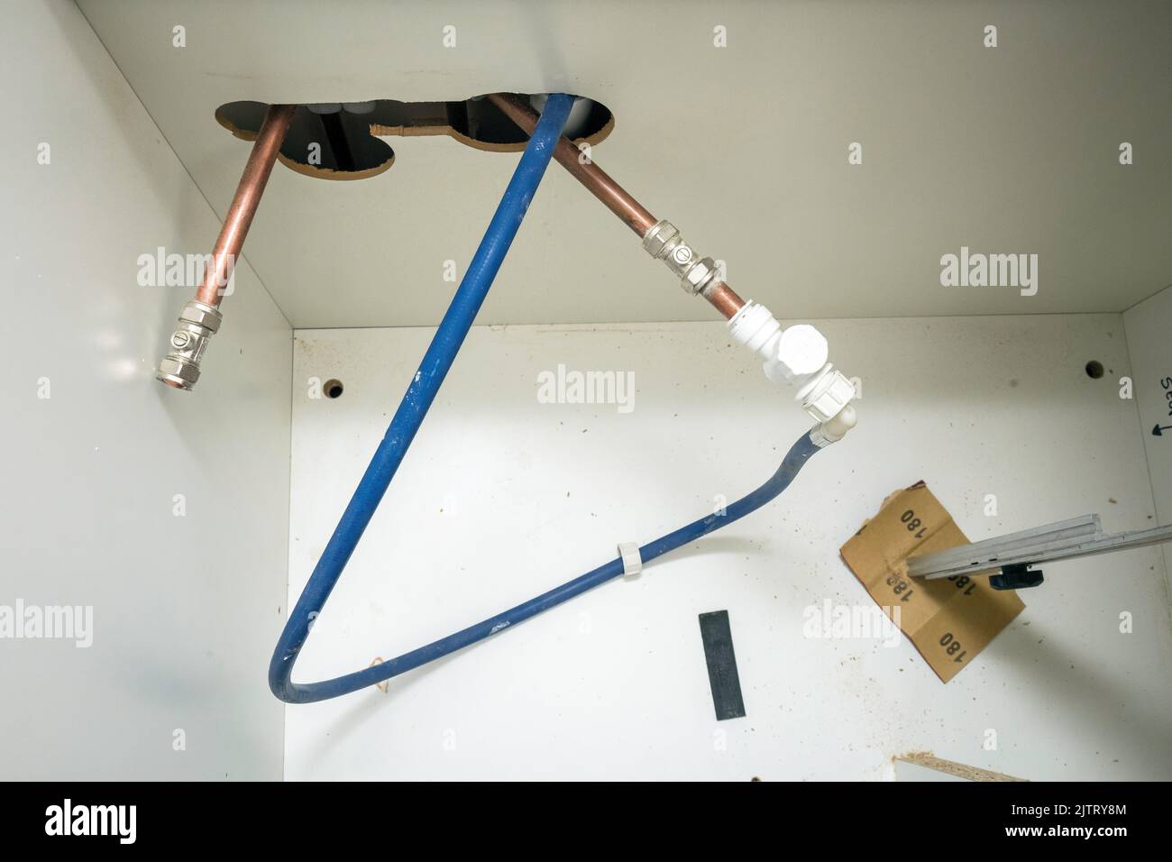 Kitchen pipe unit Stock Photo Alamy