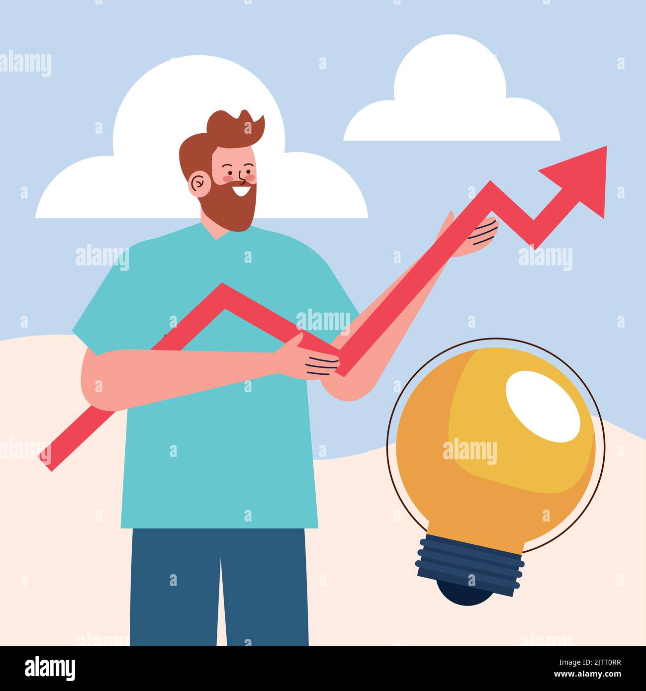 business man with arrow Stock Vector Image & Art - Alamy