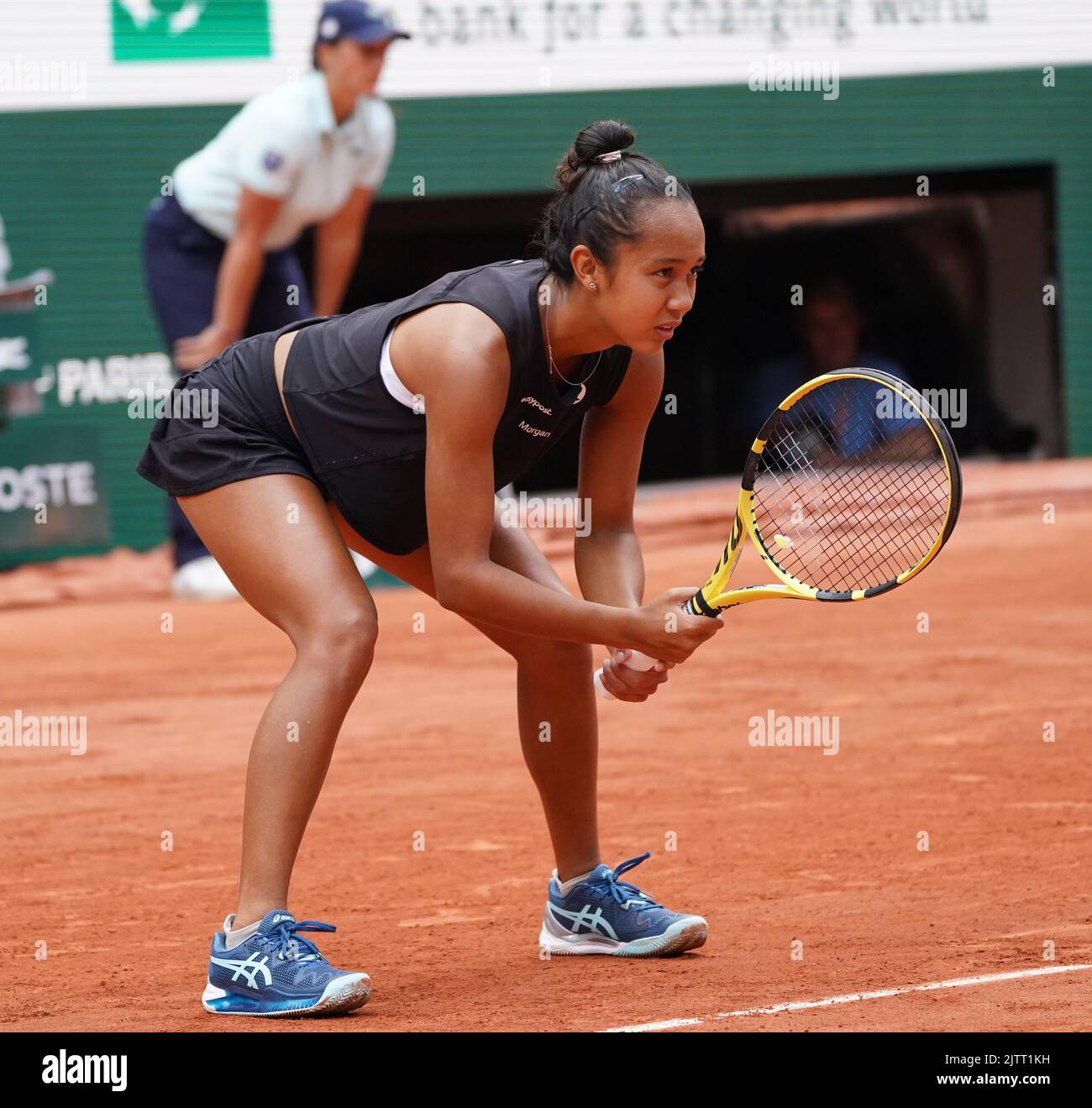 Professional tennis player Leylah Fernandez of Canada in action during