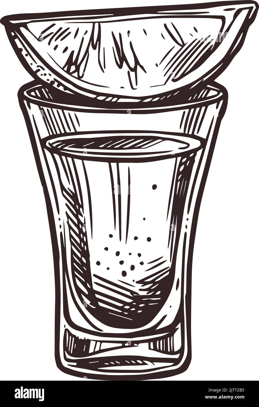 Mexican holiday tequila, Mexico fiesta party symbol, vector sketch