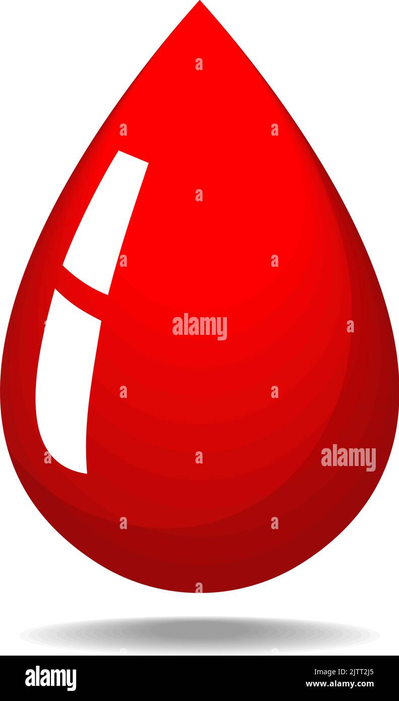 Blood drop icon. Vector on transparent background Stock Vector Image