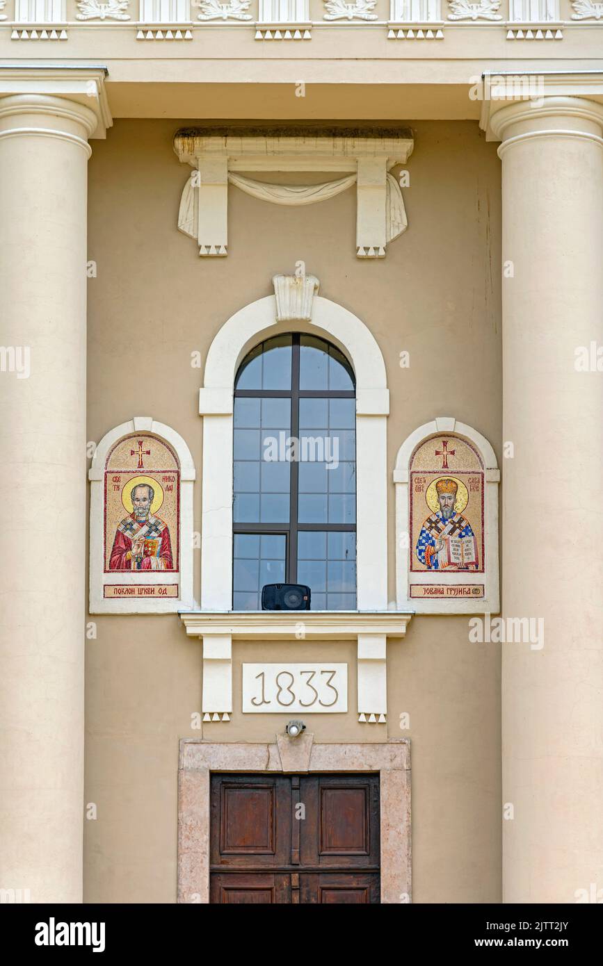 Basaid, Serbia - July 30, 2022: Mosaic Icons Serbian Orthodox Church of ...