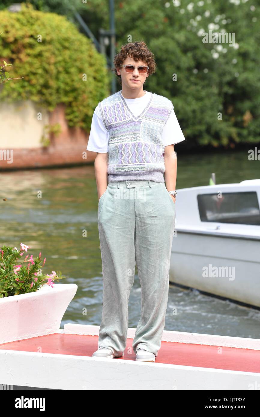 Venice, Italy. 01st Sep, 2022. Sam Nivola seen arriving at the