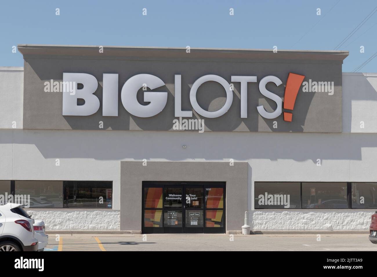 Greenwood Circa August 2022 Big Lots strip mall location. Big Lots