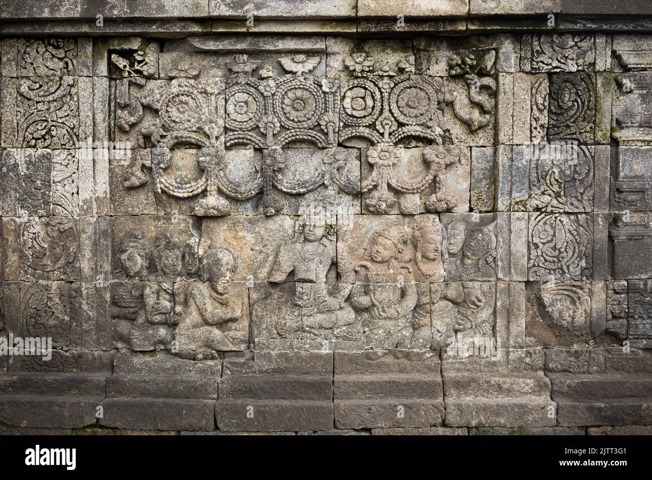 Ancient Buddhist Borobudur Temple outside Jogjakarta (Yogyakarta), Java ...