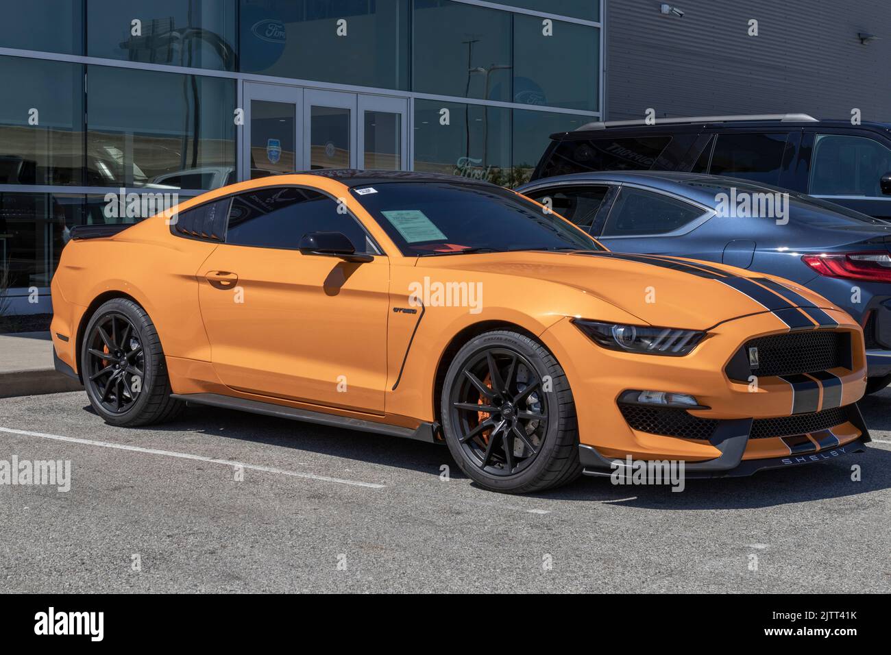 Indianapolis Circa August 2022 Ford Shelby GT350 Mustang display at