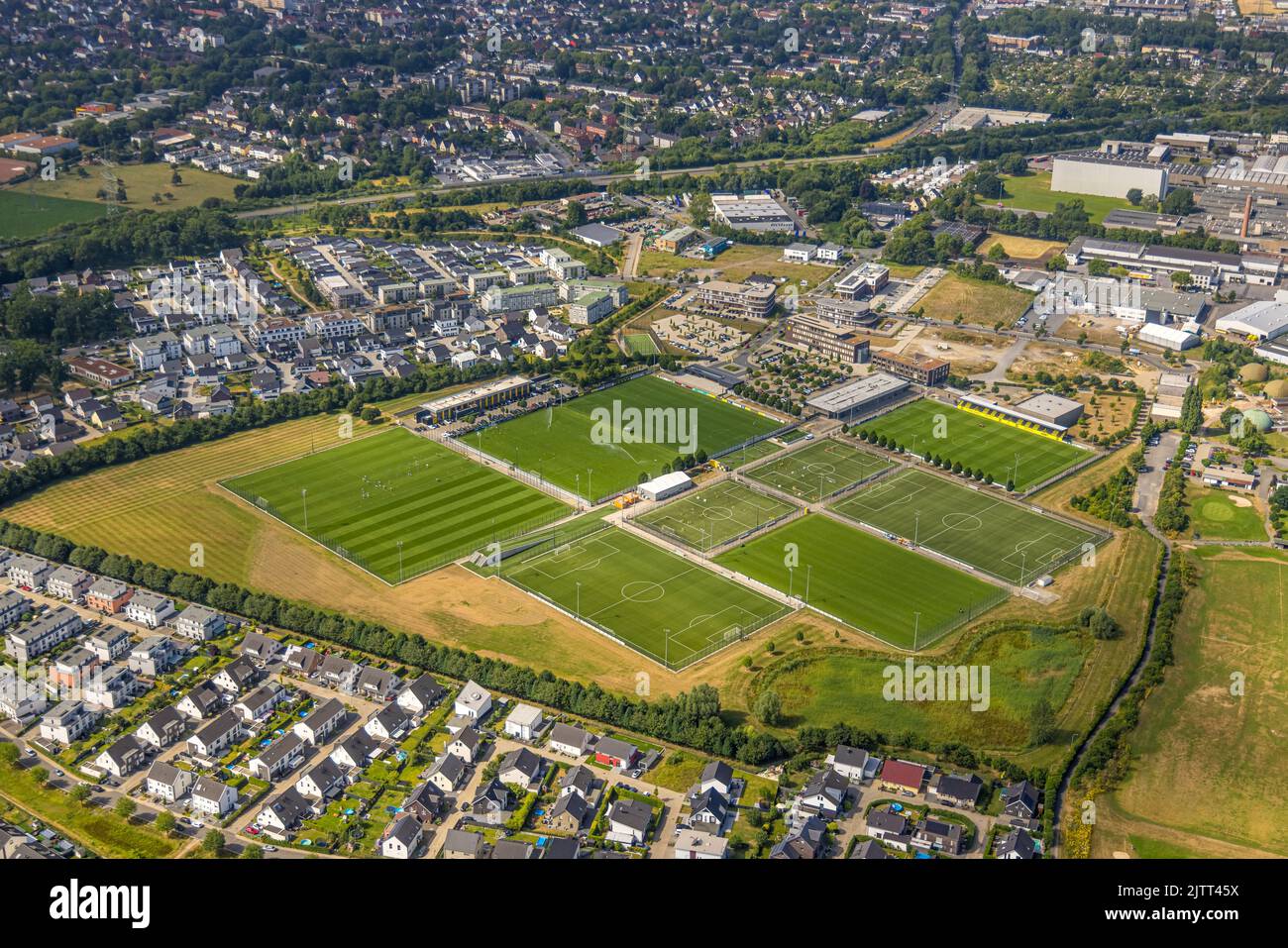Aerial view, BVB training center, AdiPreißlerAllee, Brackel, Dortmund