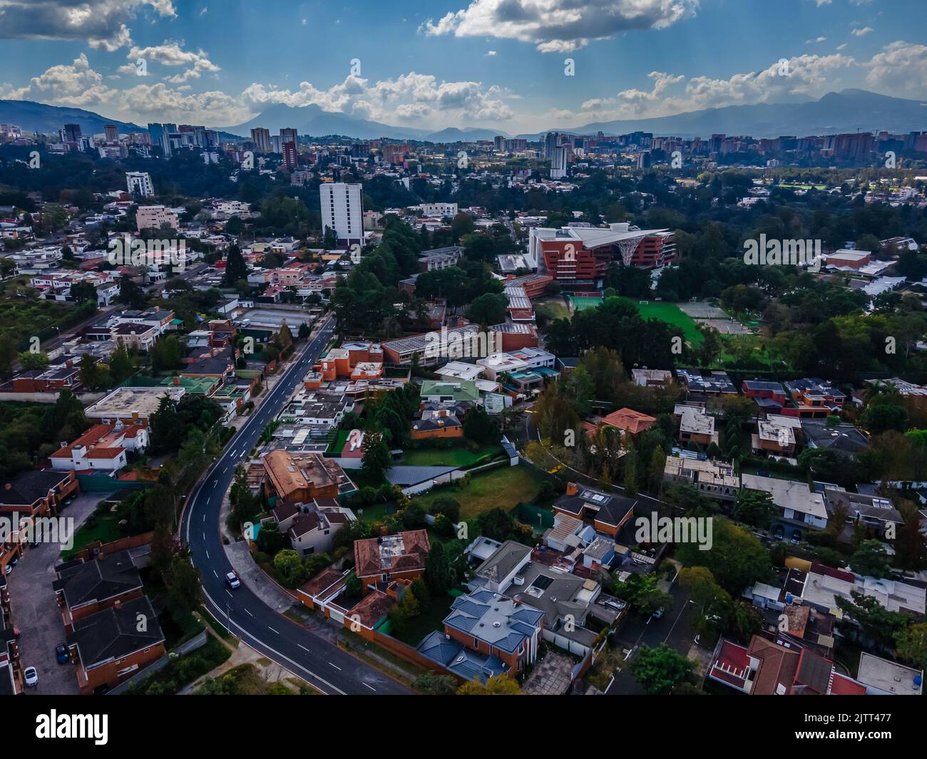 Beautiful aerial view of Plaza Cayala in Guatemala City Stock Photo - Alamy