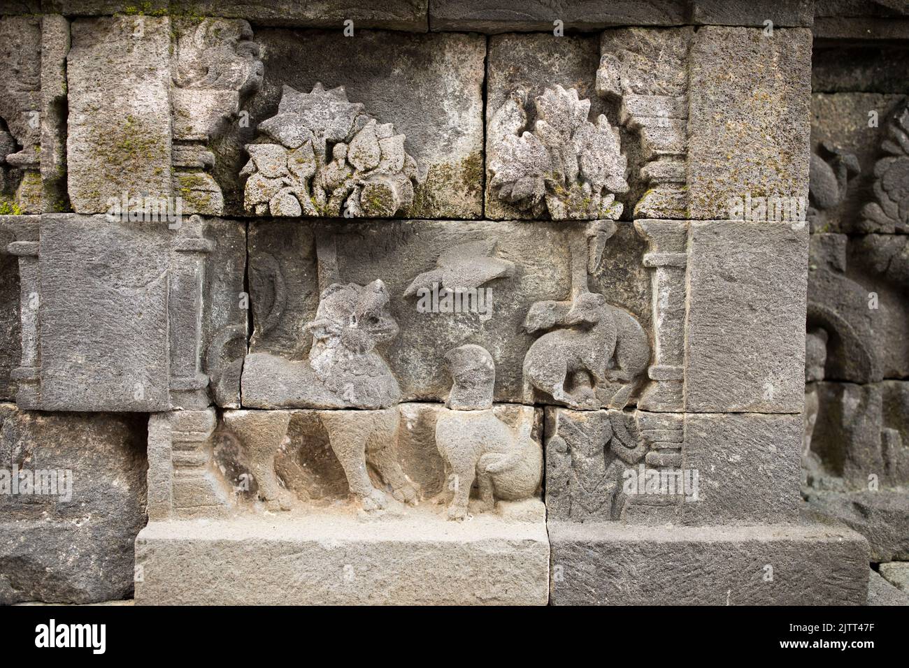 Ancient Buddhist Borobudur Temple outside Jogjakarta (Yogyakarta), Java ...