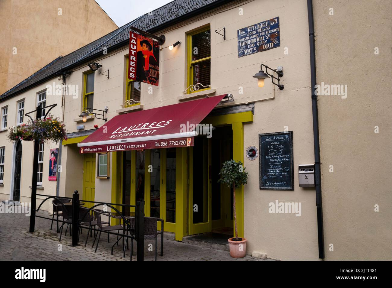 One of the many cafes and bistro once a part of Kilkenny, Ireland Stock