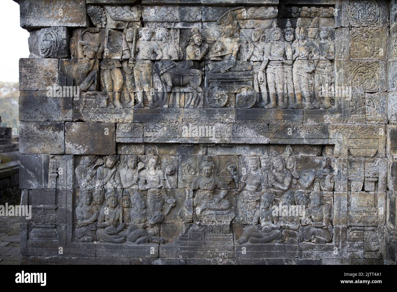 Ancient Buddhist Borobudur Temple outside Jogjakarta (Yogyakarta), Java ...