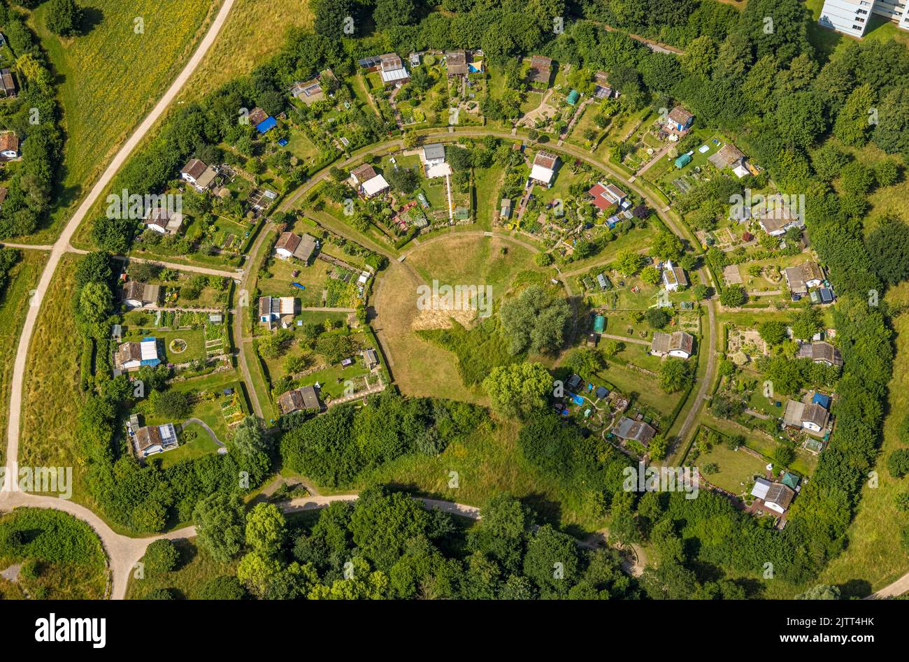 Aerial view, garden club Alte Körne, landscape park Alte Körne