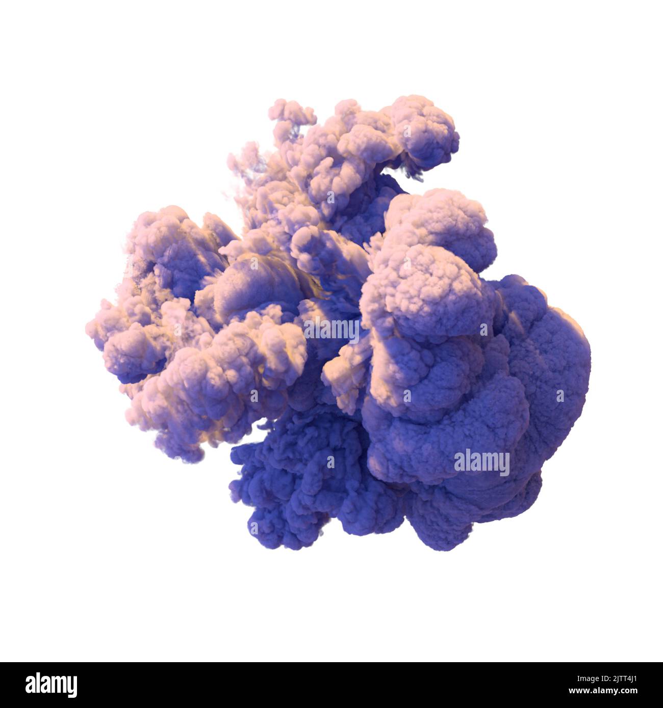 pink and purple cloud isolated. 3d render Stock Photo