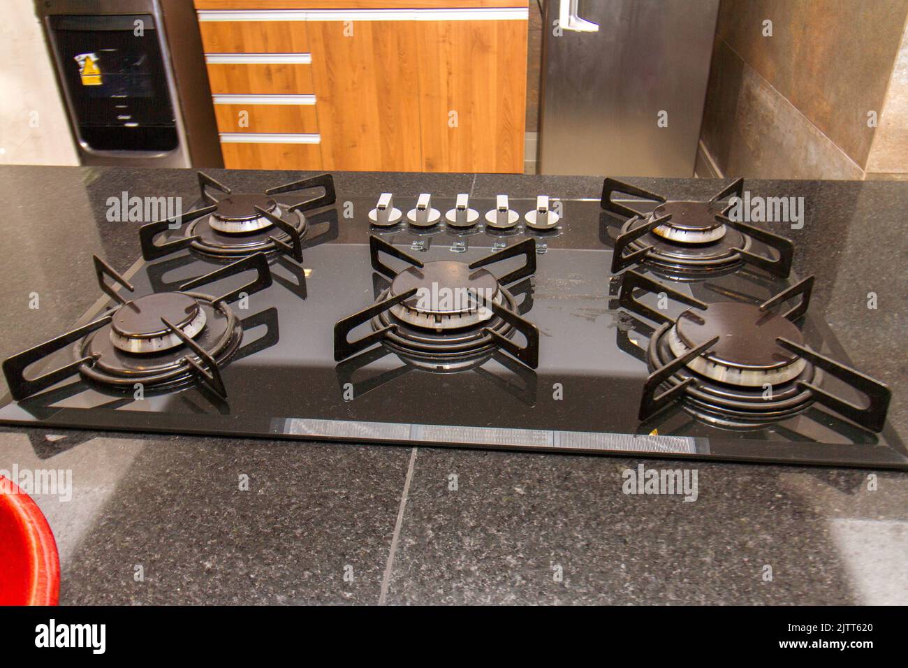 details of a cooktop stove in a kitchen Stock Photo Alamy