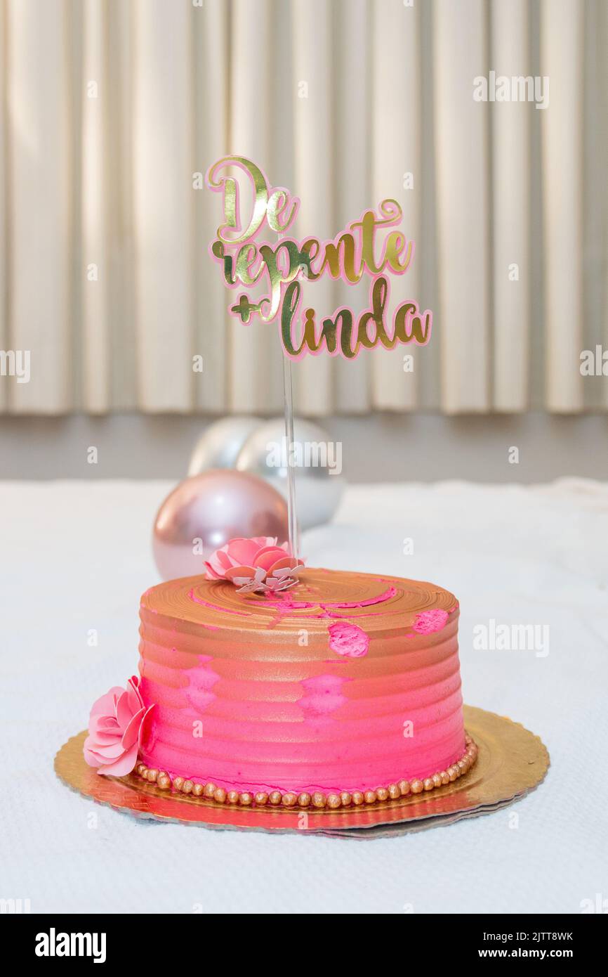 most beautiful birthday cake with candle