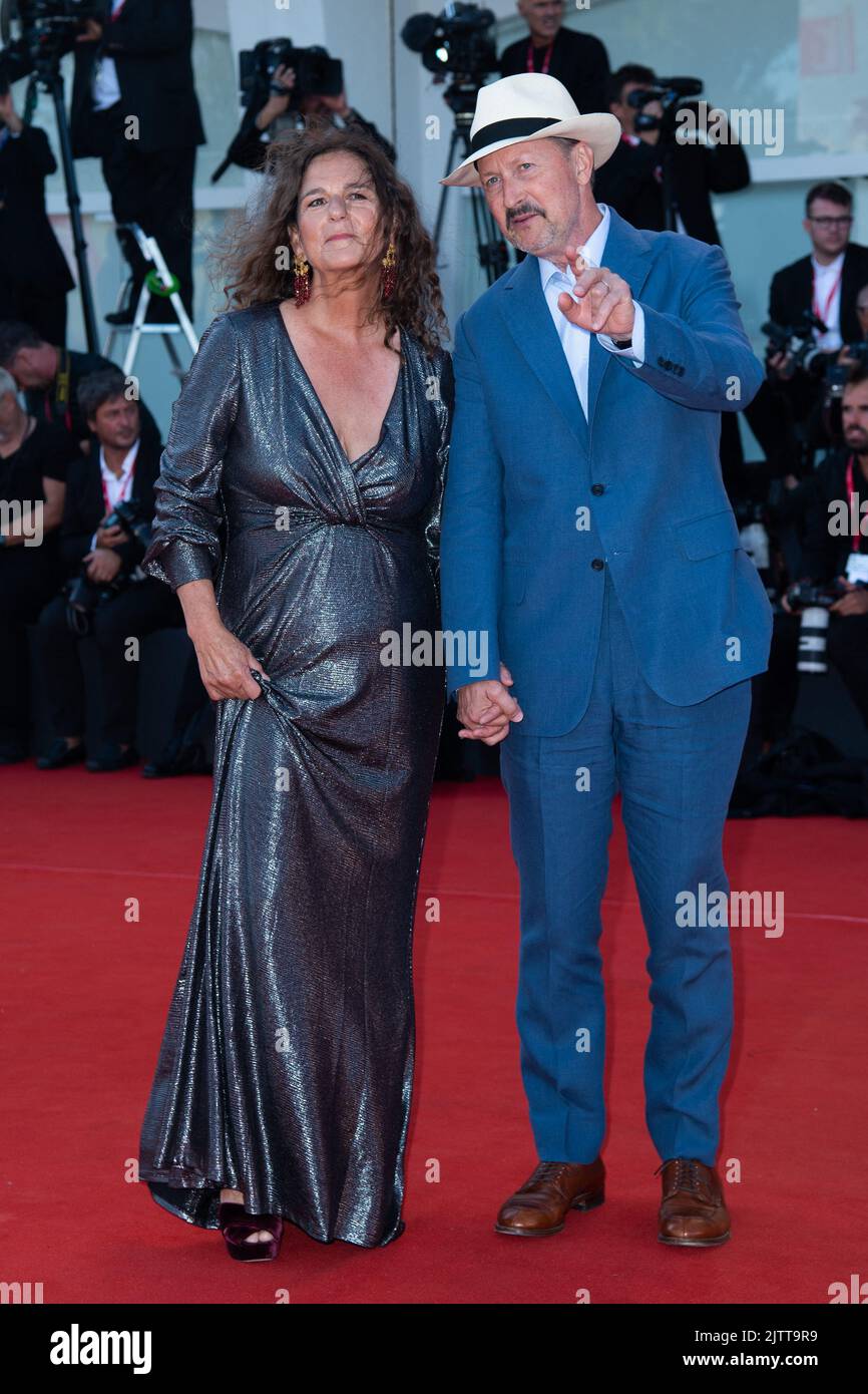 Serena Rathbun and Todd Field attending the Tar Premiere during the