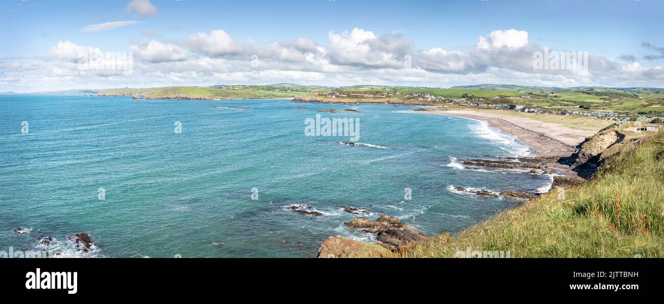 Little Island Bay Beach from Galley Head view point in county cork, ireland Stock Photo
