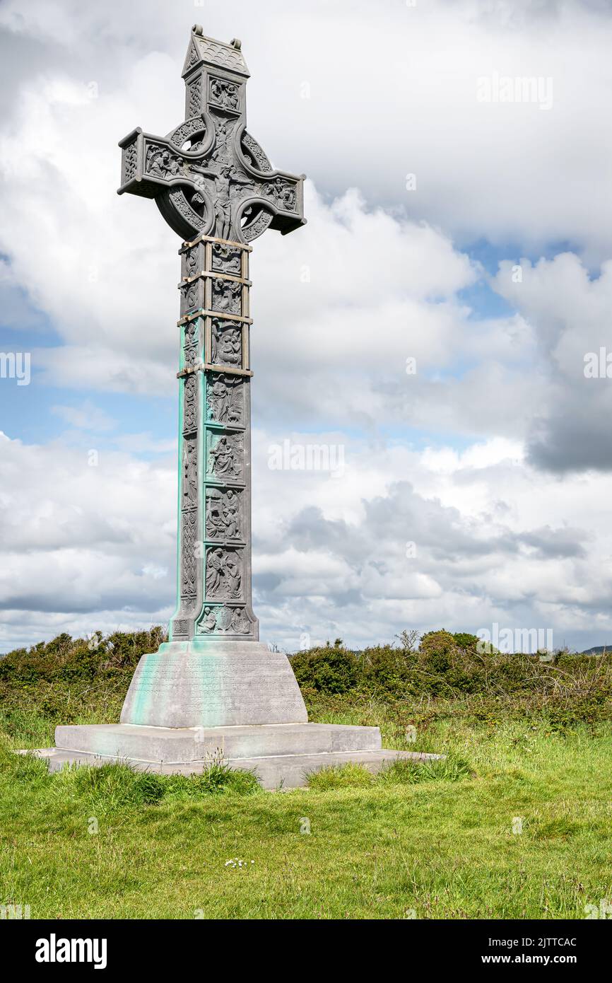 Carberry Memorial Cross on Croaghna Hill, County Cork, Ireland Stock Photo