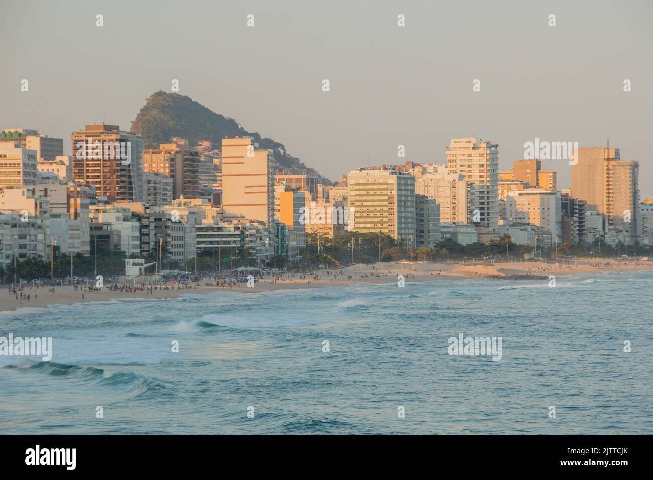 sunset at leblon beach in rio de janeiro, brazil Stock Photo - Alamy