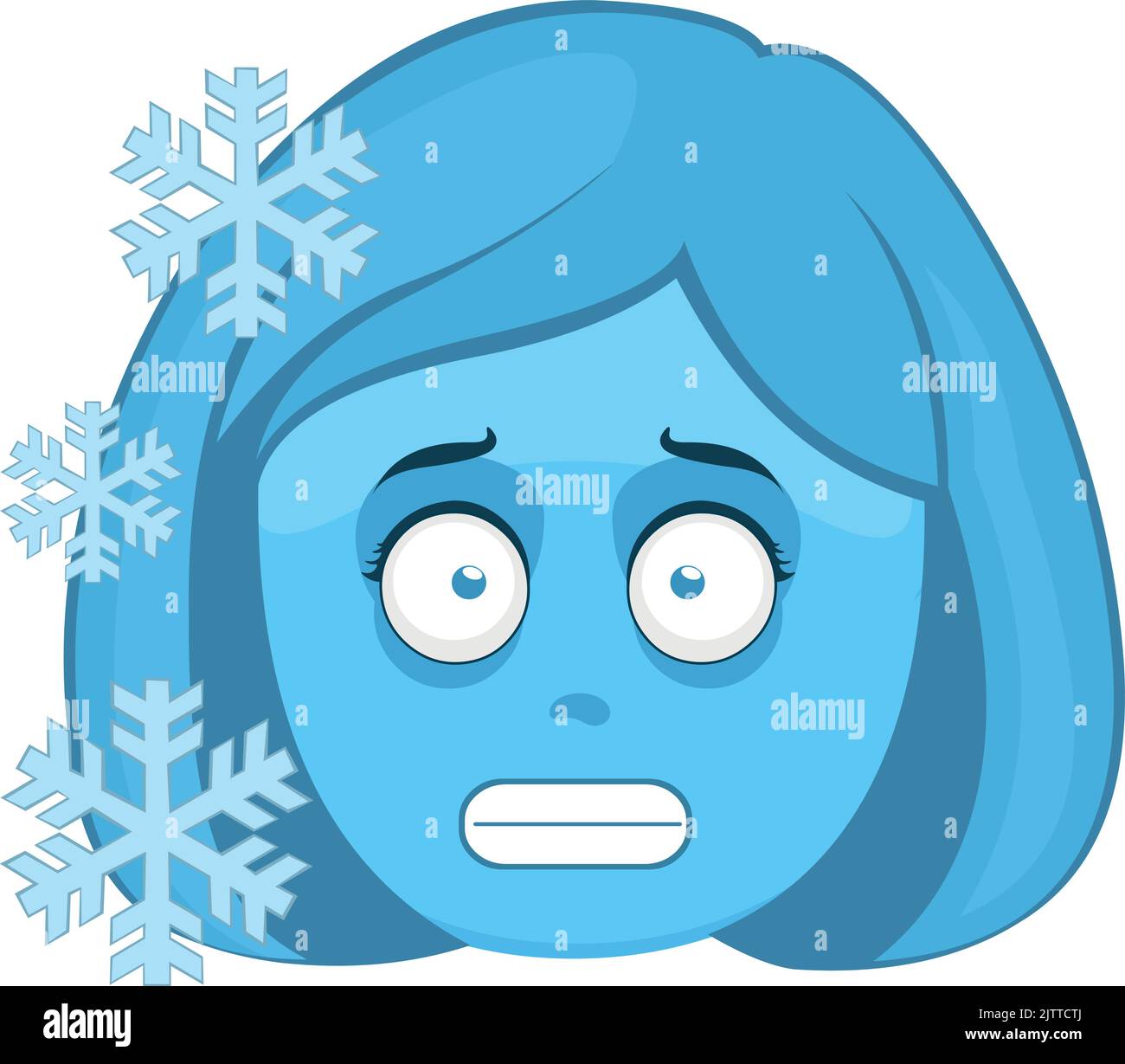 freezing cold girl cartoon